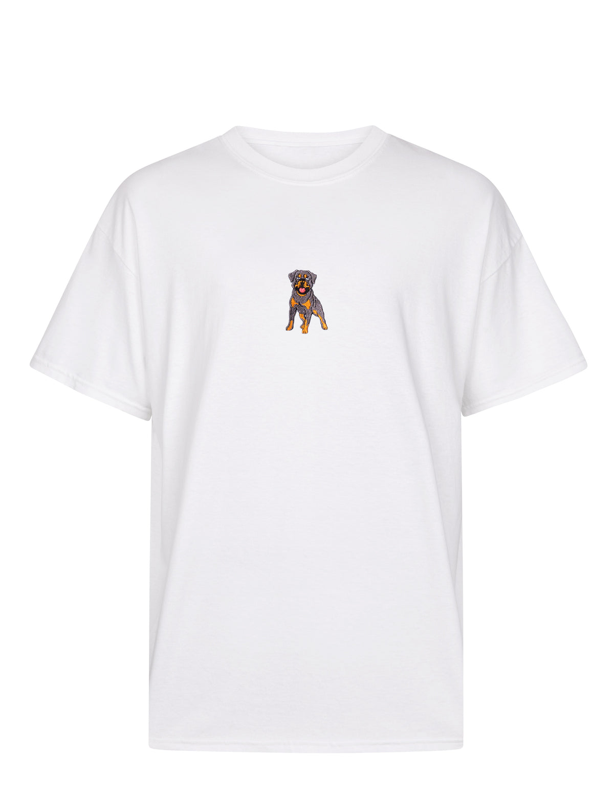 ROTTWEILER EMBROIDERED WHITE TEE